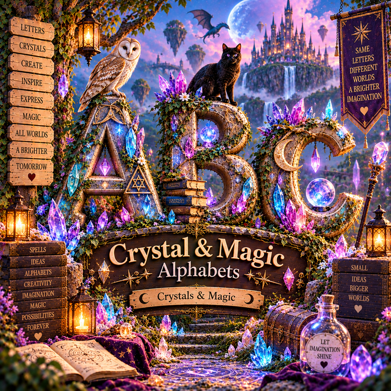 Crystal & Magic Alphabets from VizAI Art