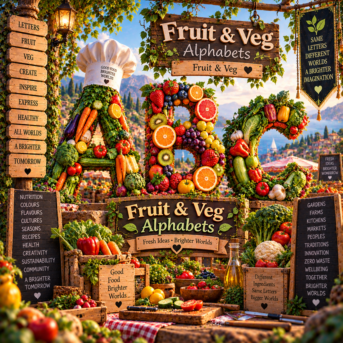 Fruit & Veg Alphabets from VizAI Art