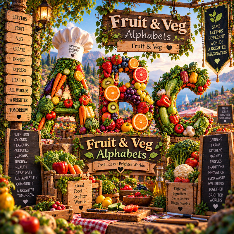 Fruit & Veg Alphabets from VizAI Art