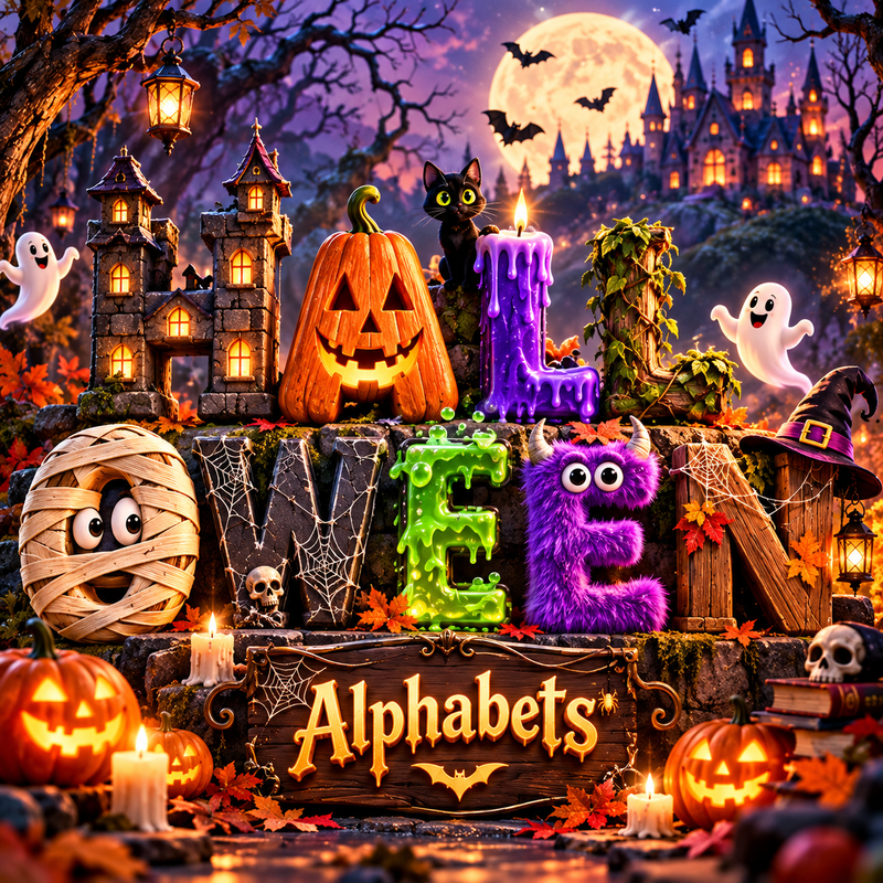 Halloween Alphabets from VizAI Art