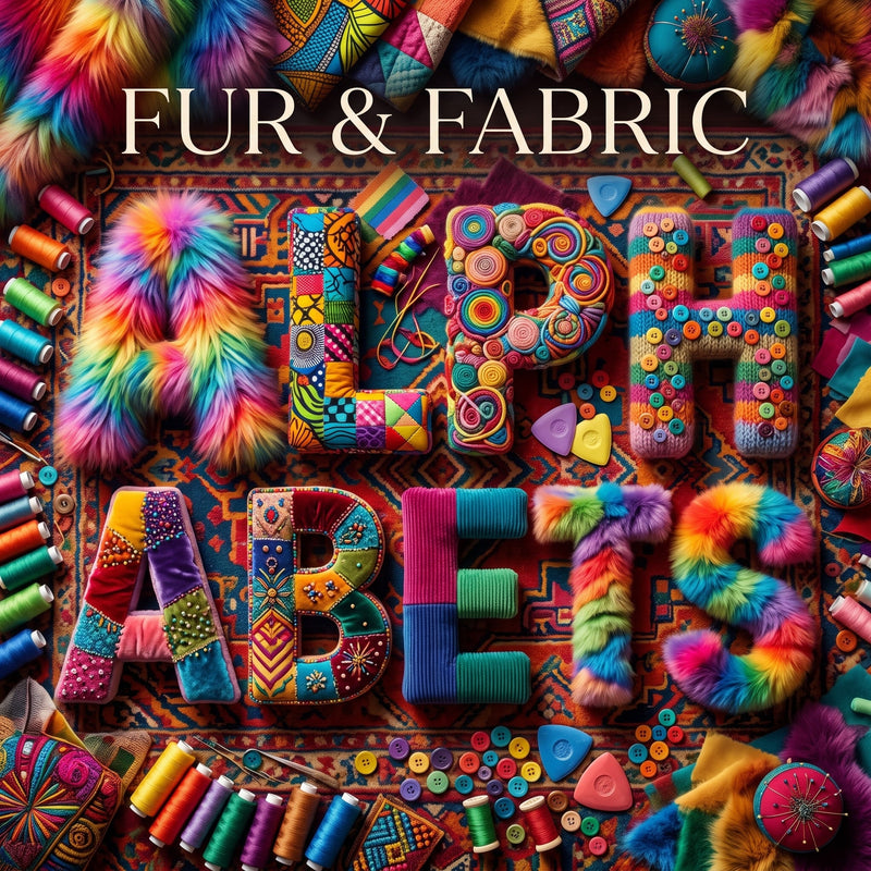 Fur & Fabric Alphabets from VizAI Art