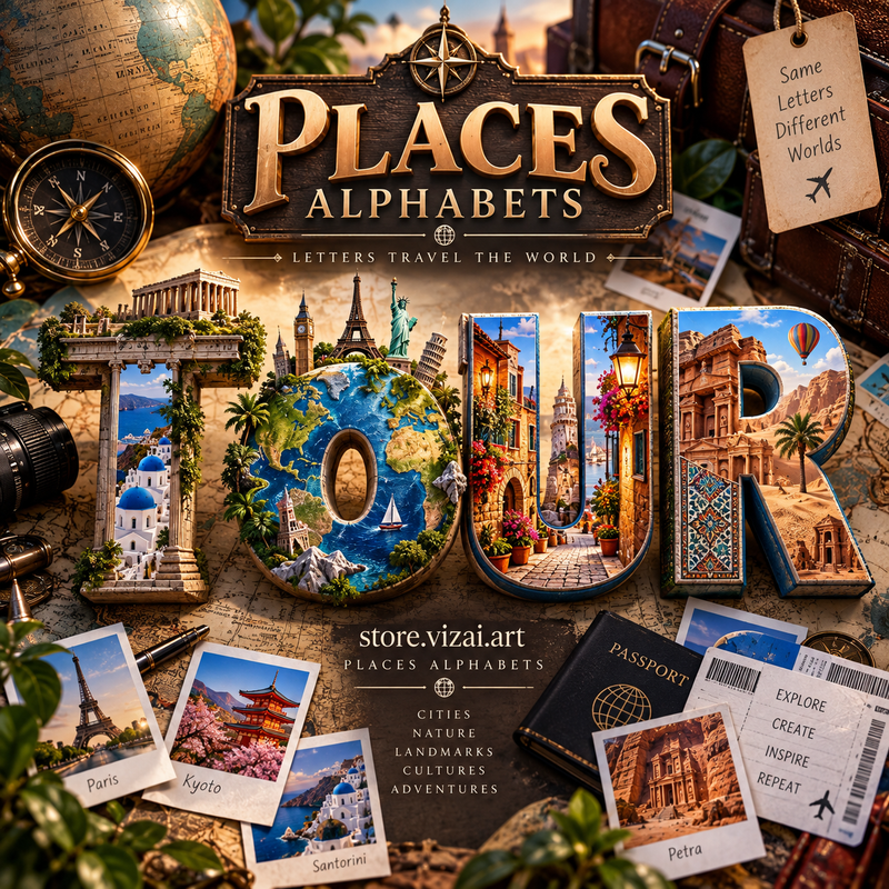 Places alphabet letters spelling CASTLE, from castle, cinema, crystal and fish sets