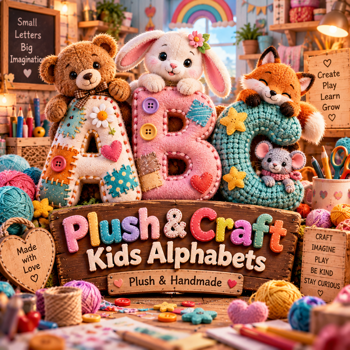 Plush & Craft Kids Alphabets from VizAI Art