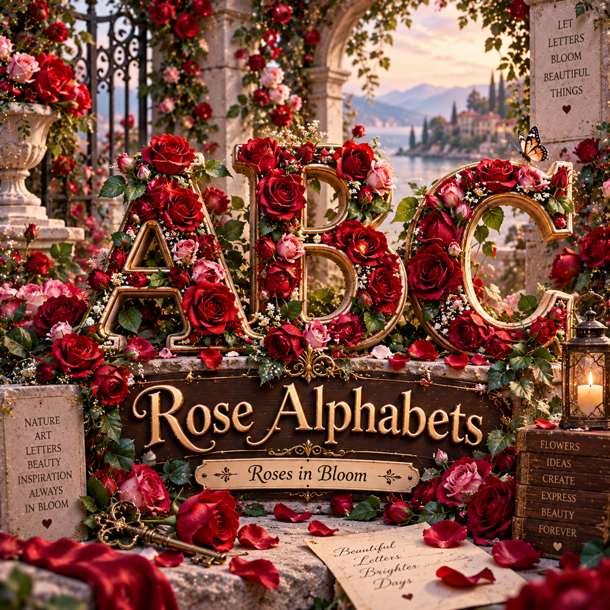 Rose Alphabets from VizAI Art