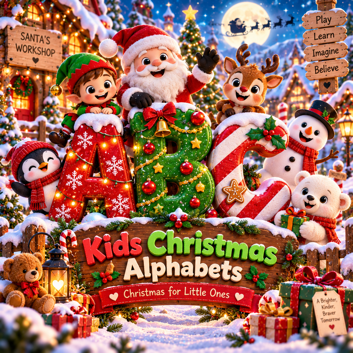 Kids Christmas Alphabets from VizAI Art