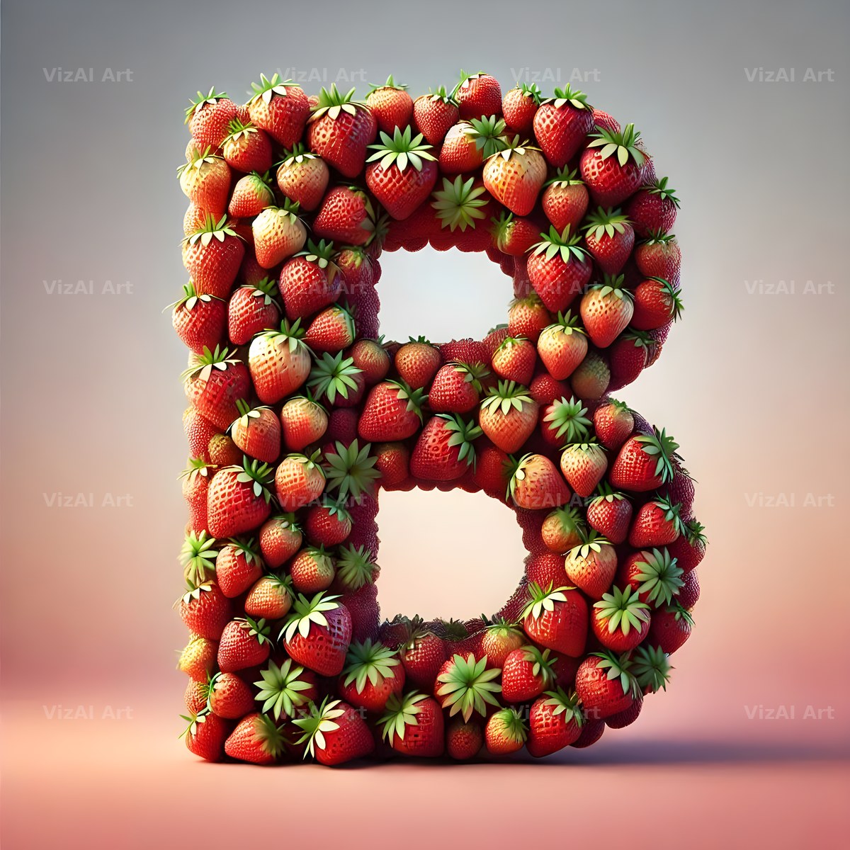Strawberry Basket alphabet letter B