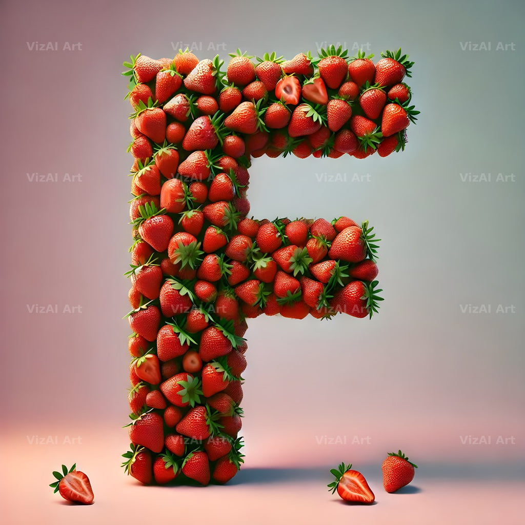 Strawberry Basket alphabet letter F