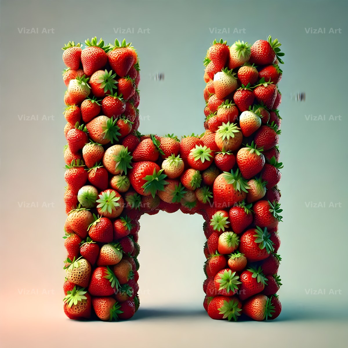 Strawberry Basket alphabet letter H