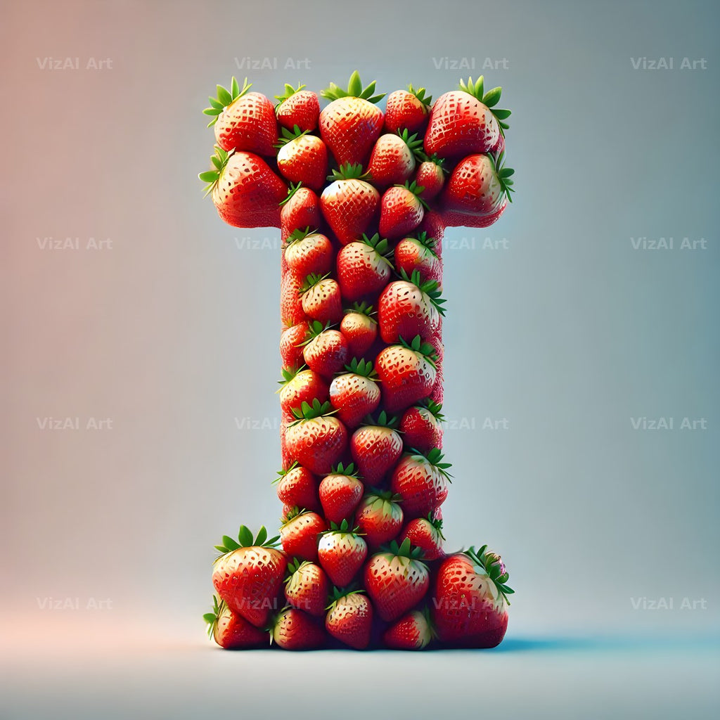 Strawberry Basket alphabet letter I