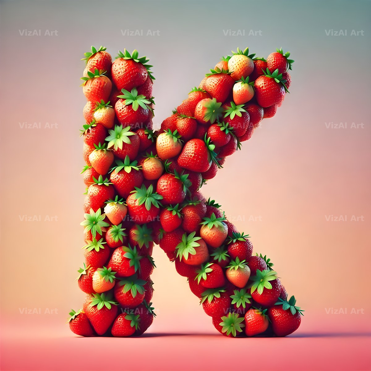 Strawberry Basket alphabet letter K