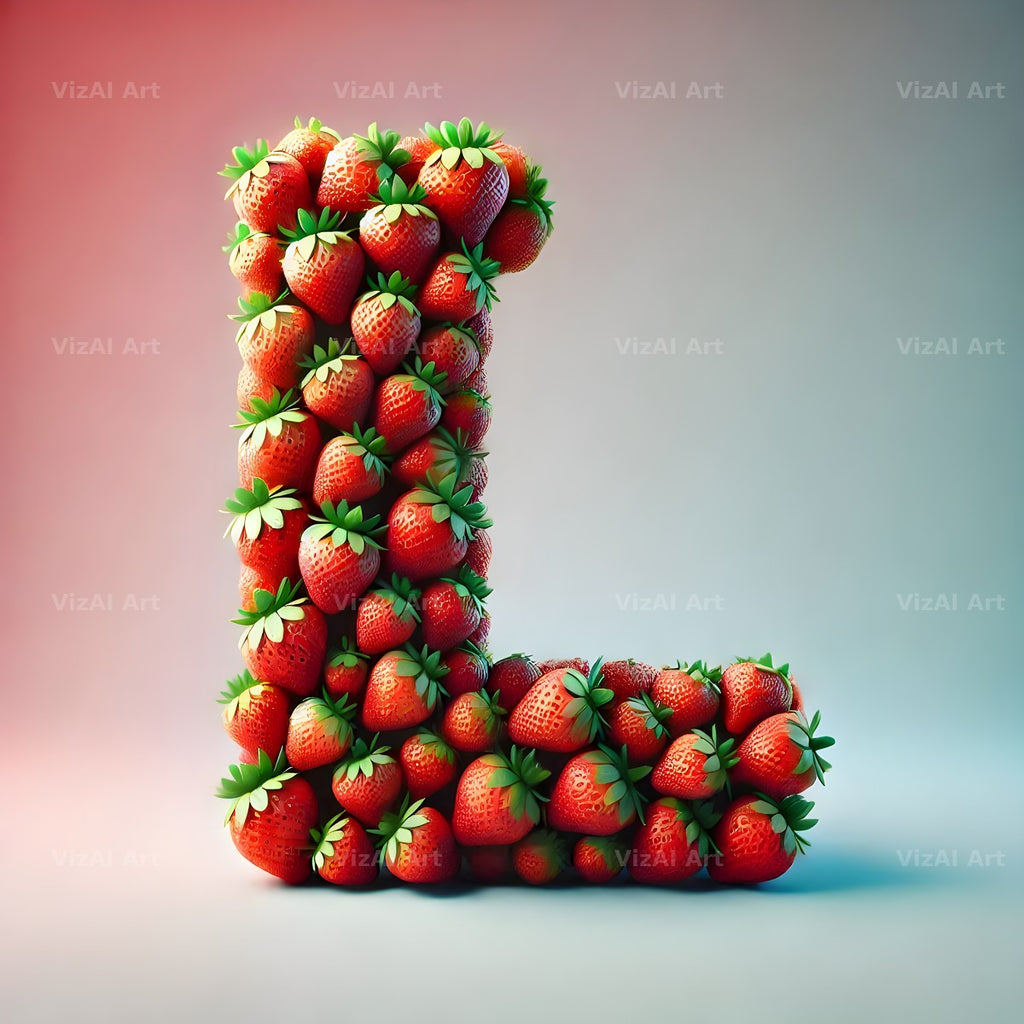 Strawberry Basket alphabet letter L
