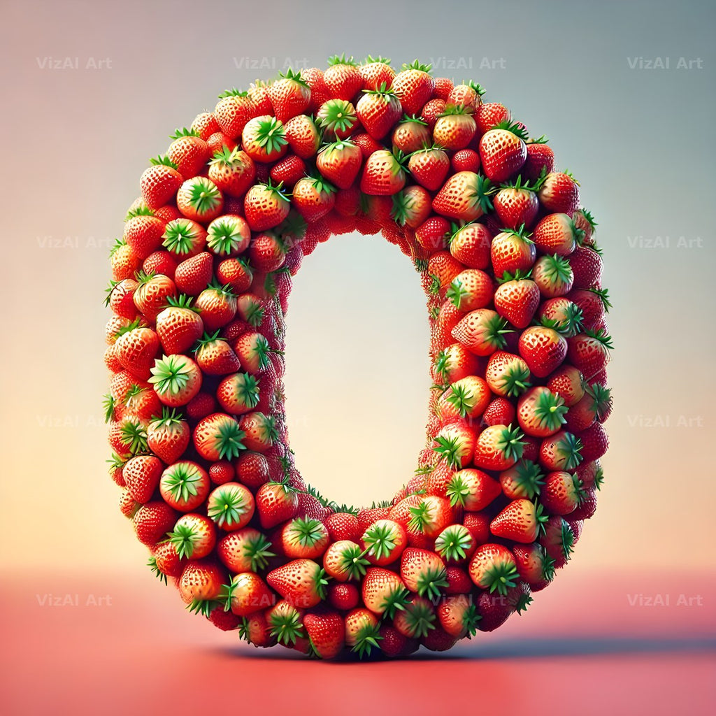 Strawberry Basket alphabet letter O