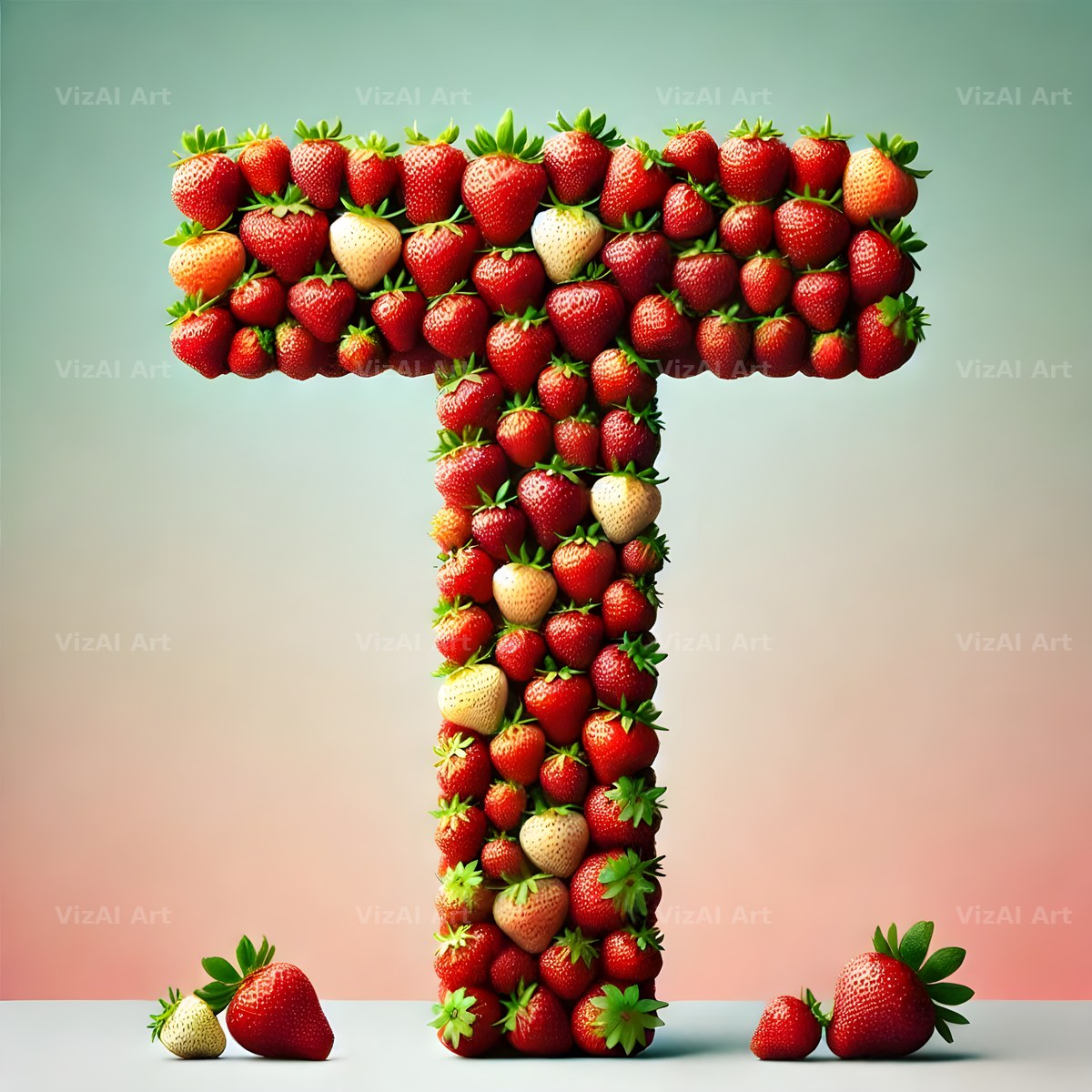 Strawberry Basket alphabet letter T