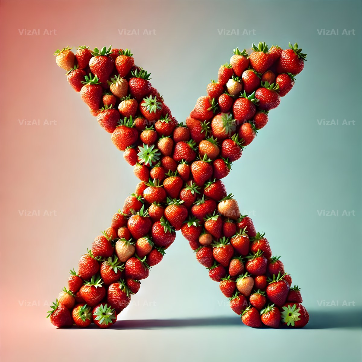 Strawberry Basket alphabet letter X
