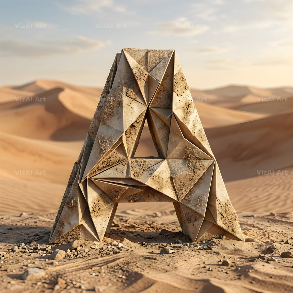 Sandstone Desert Ruin alphabet letter A
