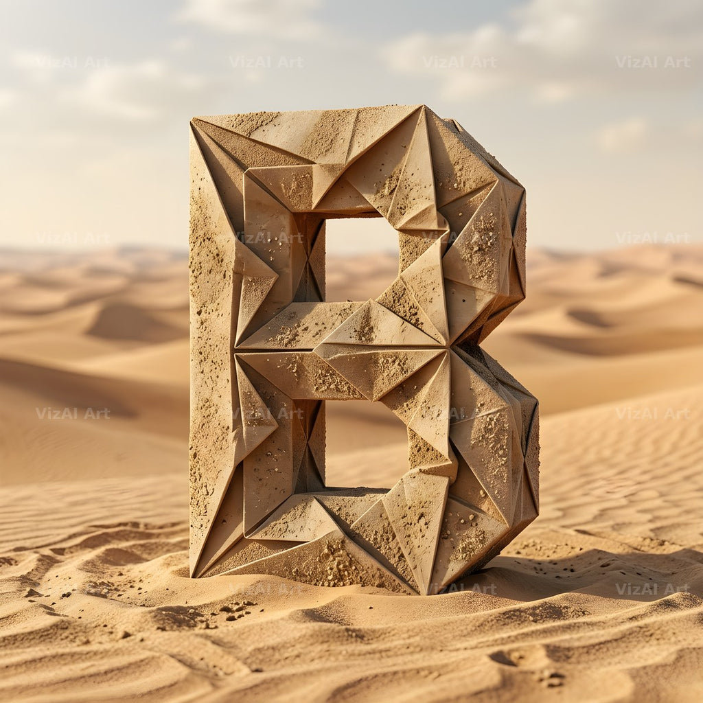 Sandstone Desert Ruin alphabet letter B