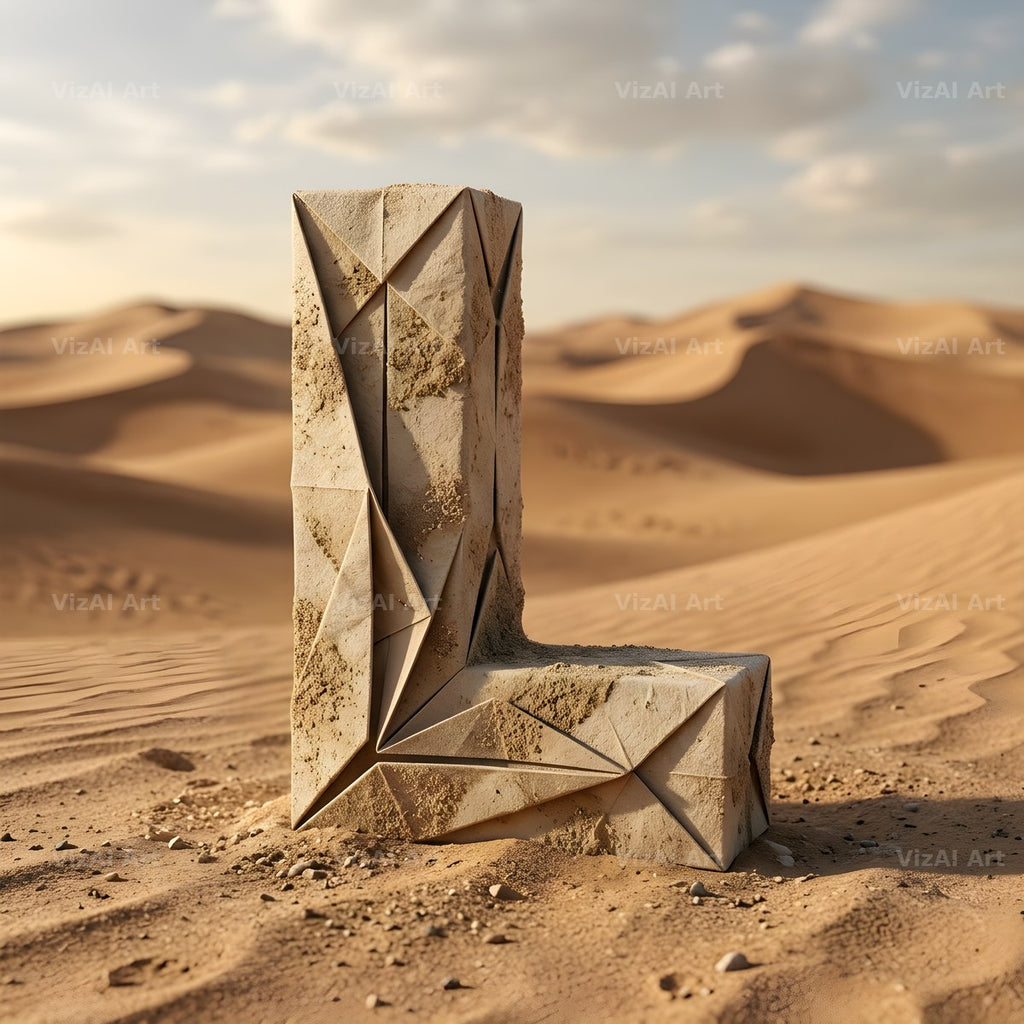 Sandstone Desert Ruin alphabet letter L