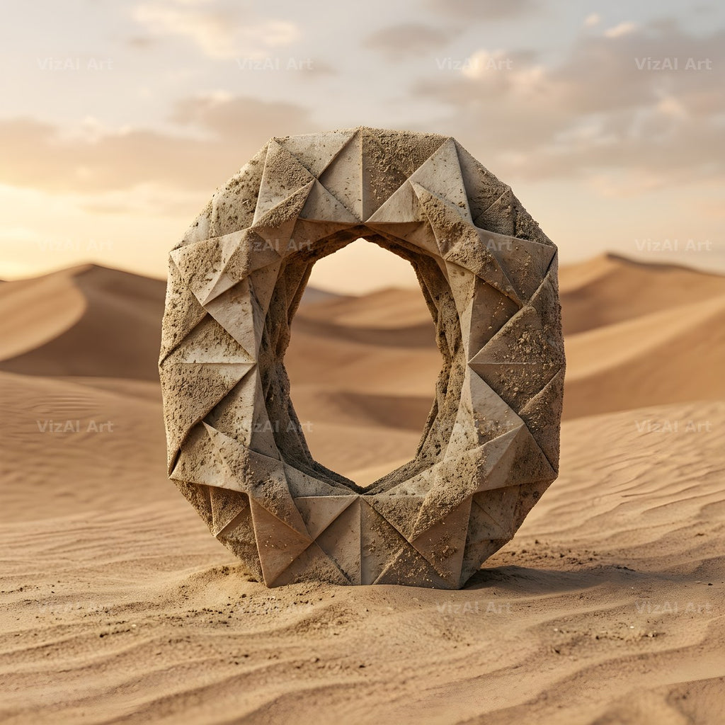 Sandstone Desert Ruin alphabet letter O