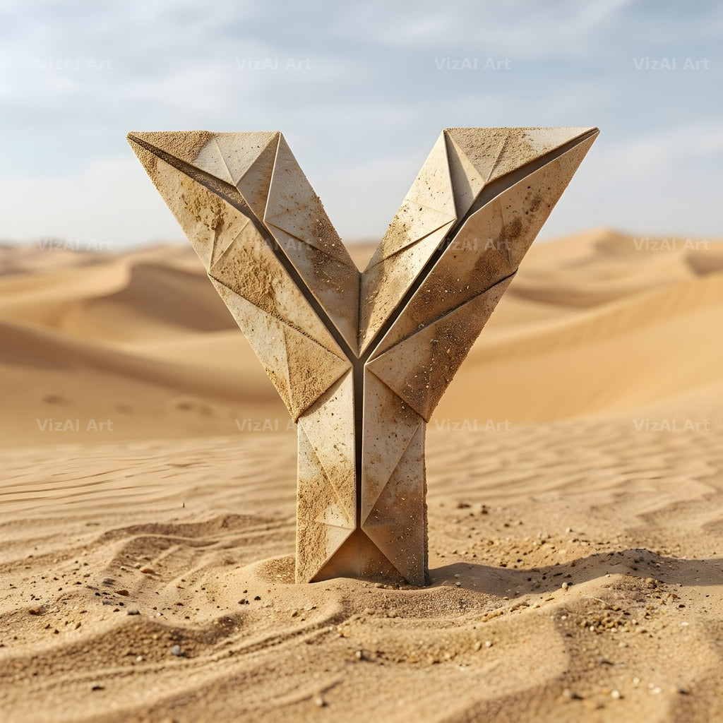 Sandstone Desert Ruin alphabet letter Y