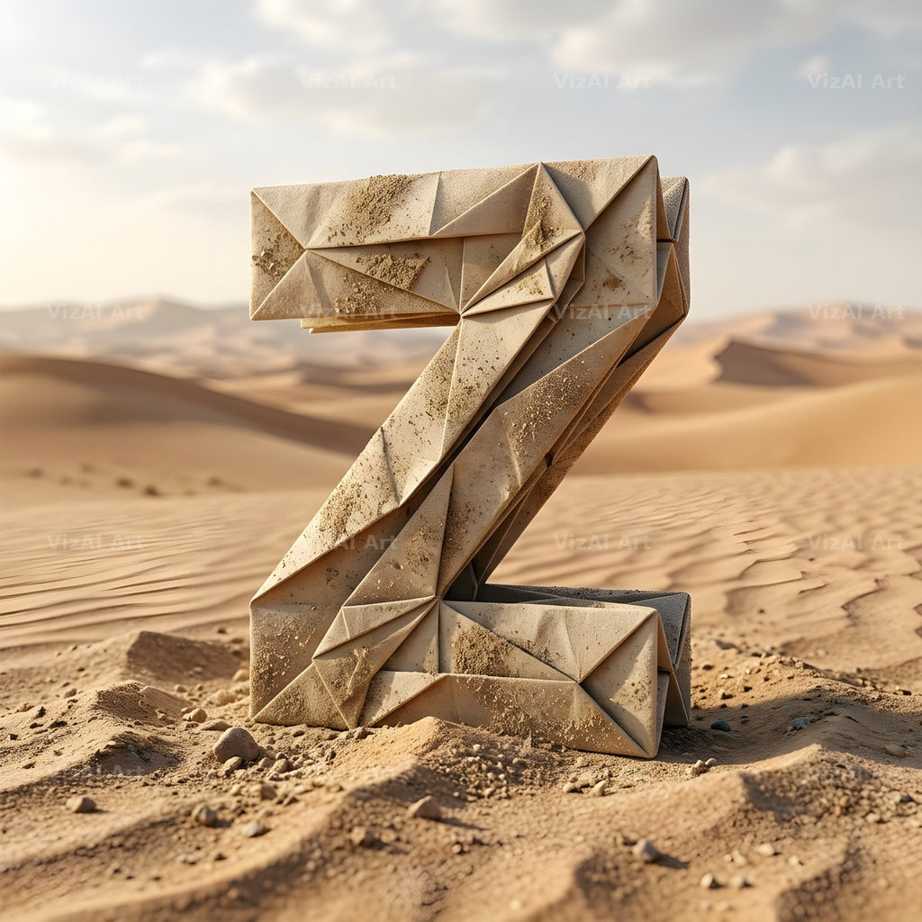 Sandstone Desert Ruin alphabet letter Z