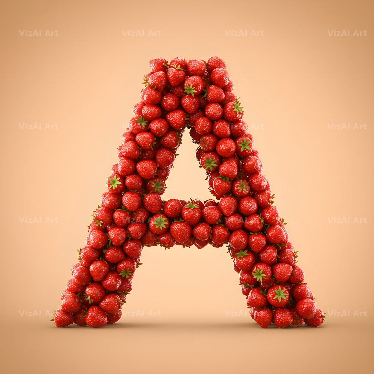 Strawberry Berry Heap alphabet letter A