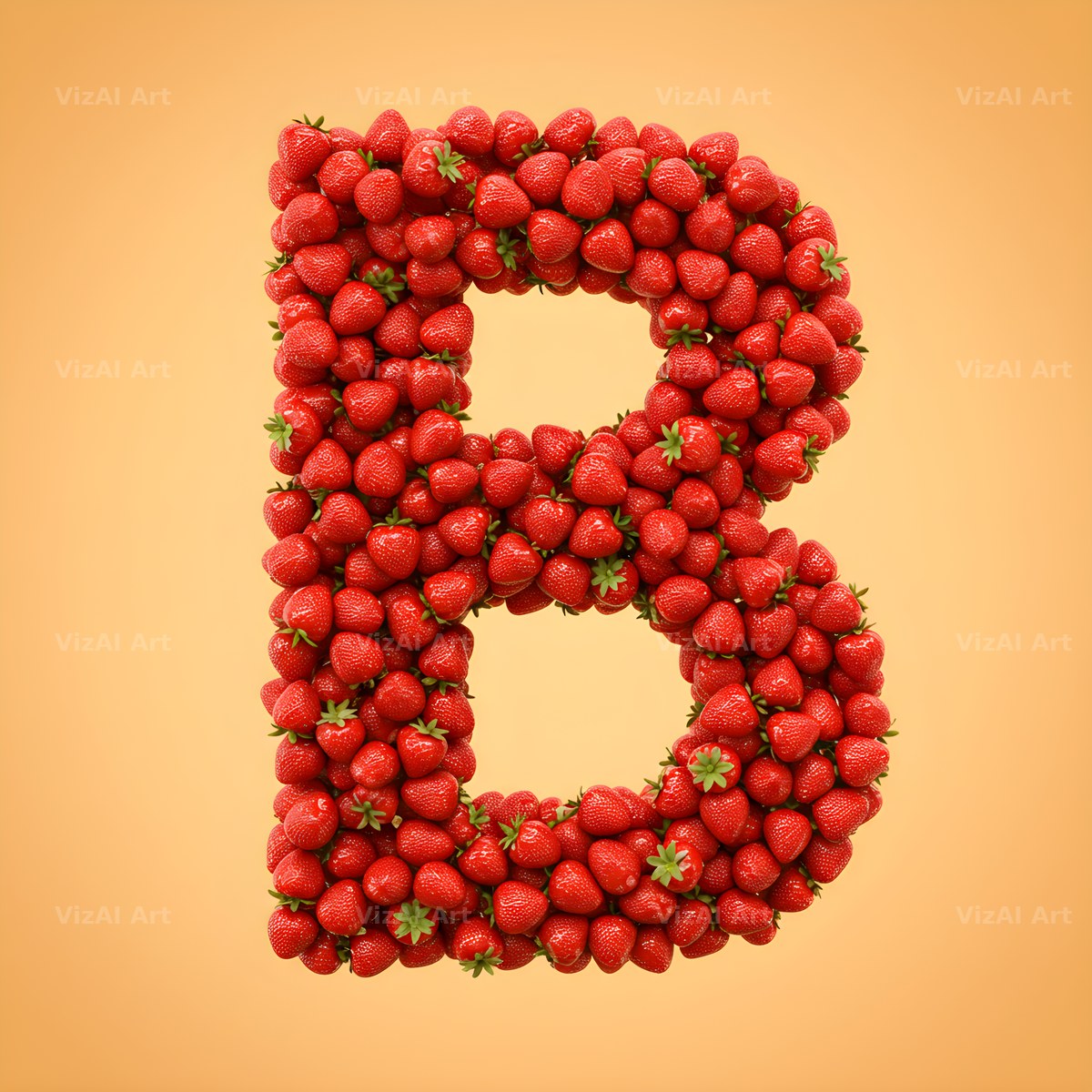 Strawberry Berry Heap alphabet letter B