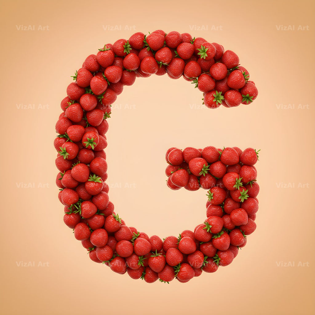 Strawberry Berry Heap alphabet letter G