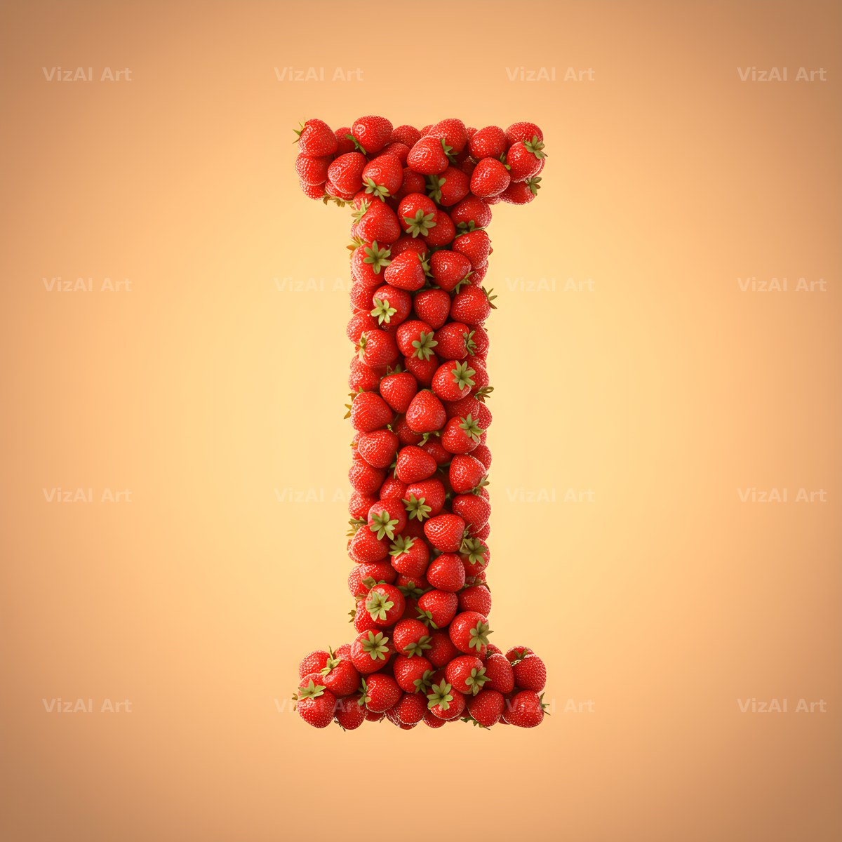 Strawberry Berry Heap alphabet letter I