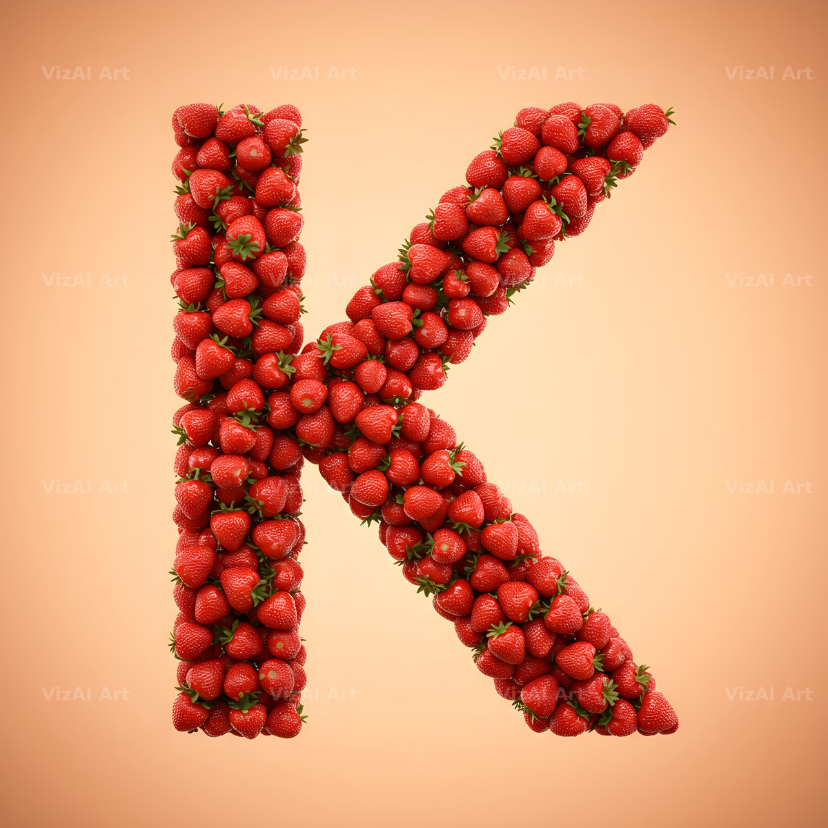 Strawberry Berry Heap alphabet letter K