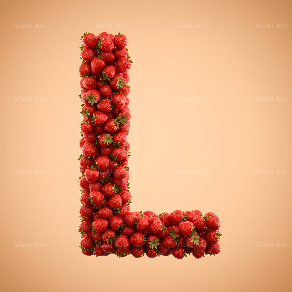 Strawberry Berry Heap alphabet letter L