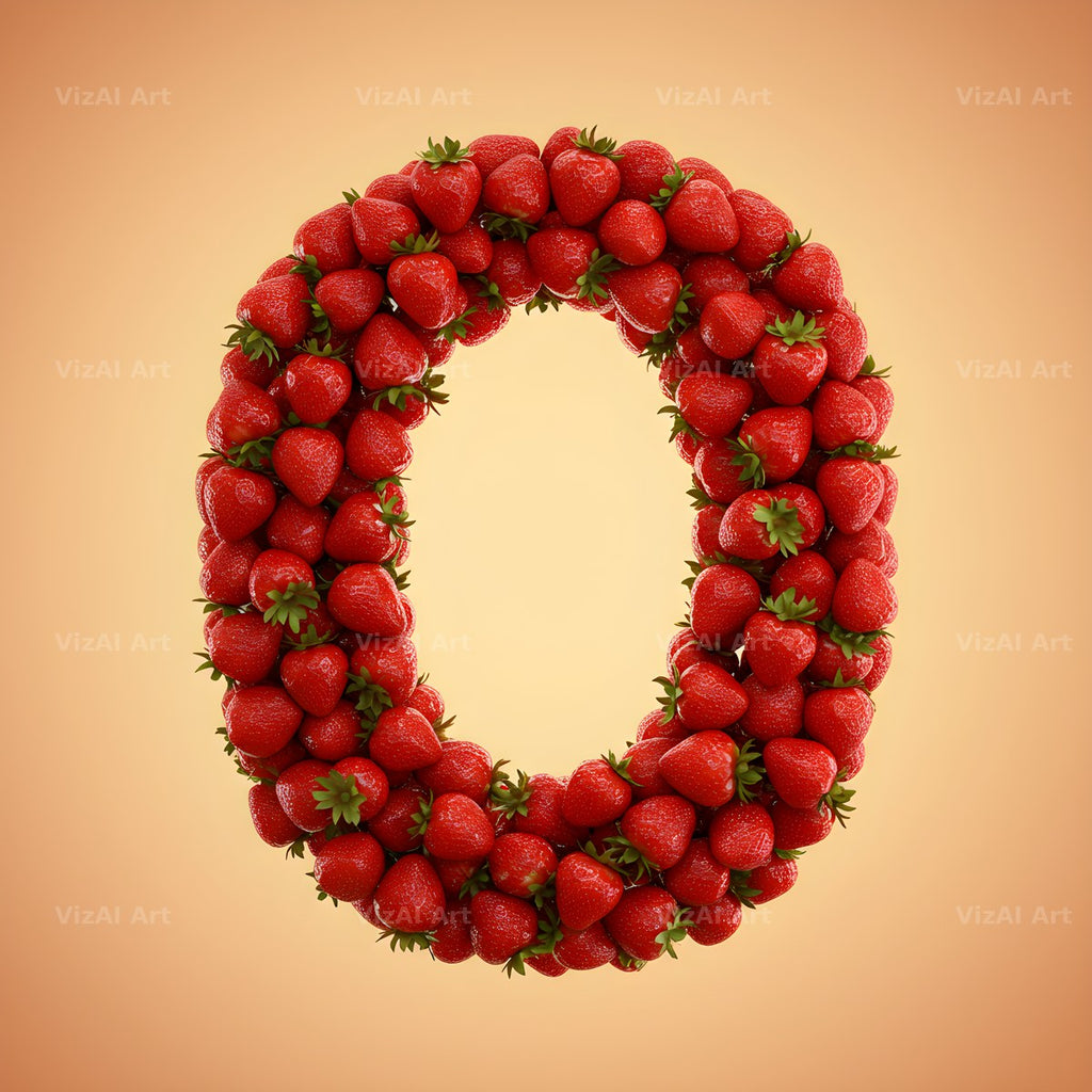 Strawberry Berry Heap alphabet letter O