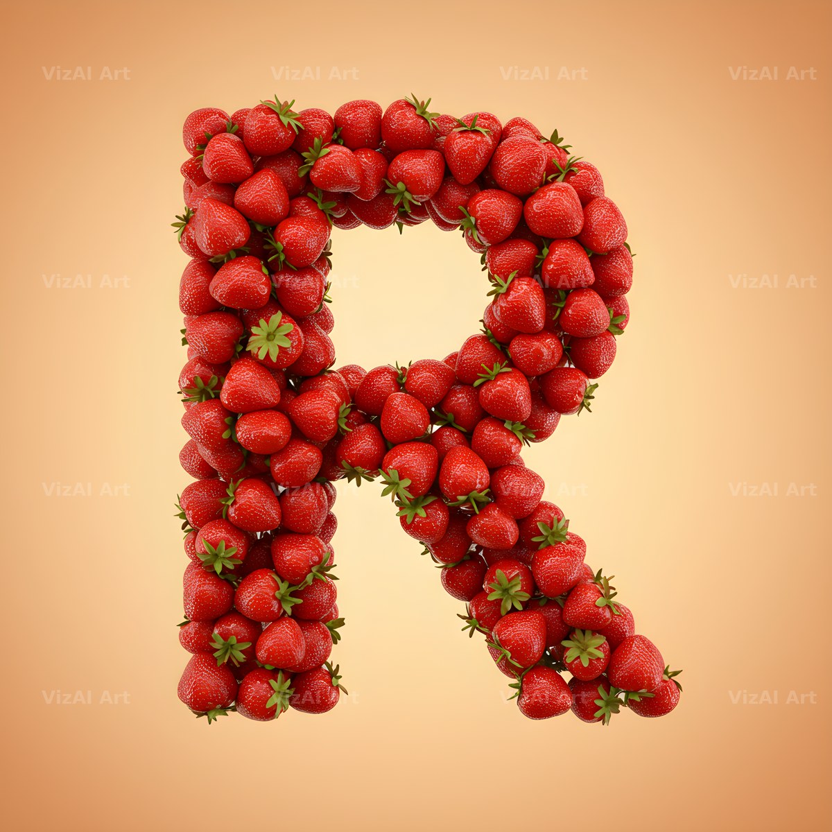 Strawberry Berry Heap alphabet letter R