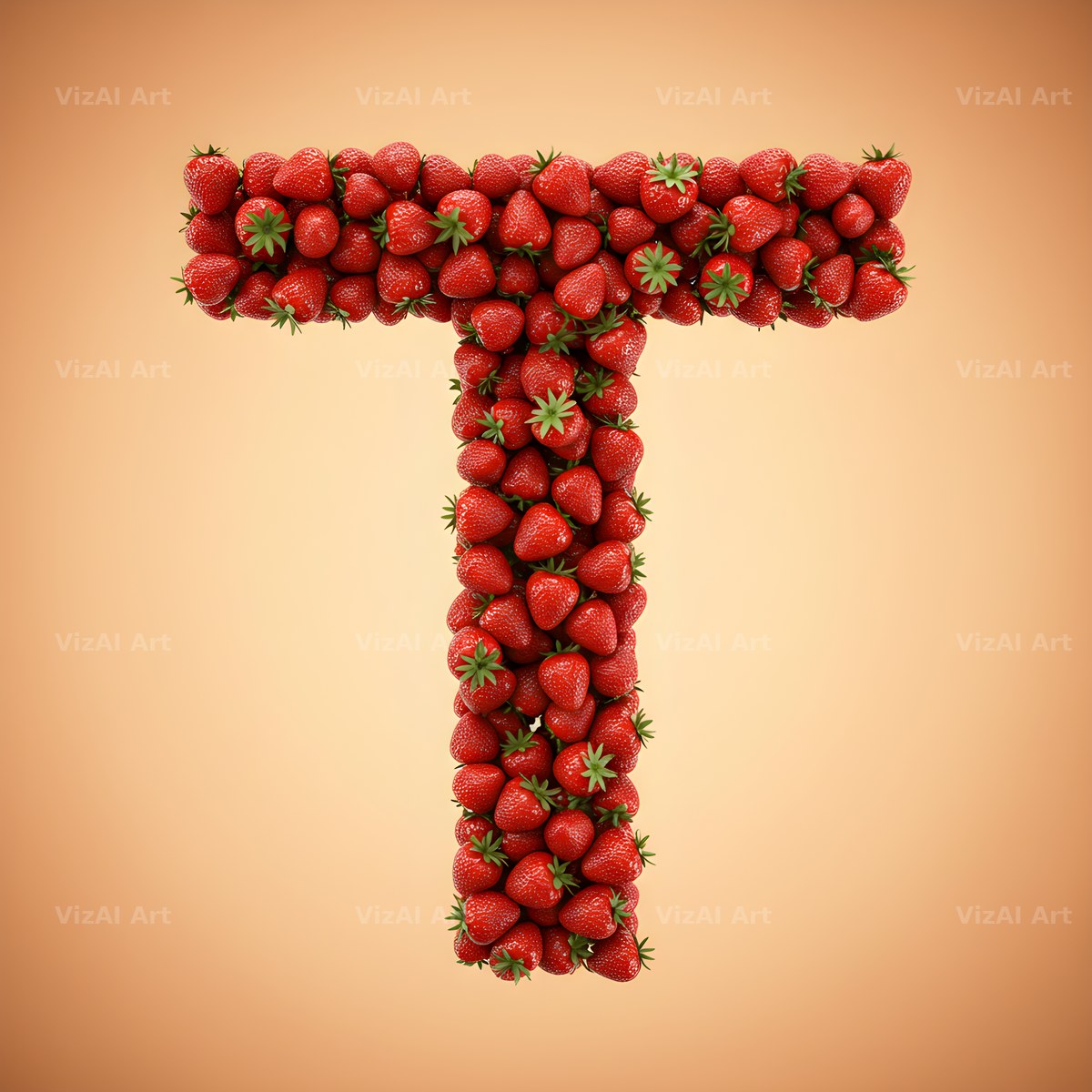 Strawberry Berry Heap alphabet letter T