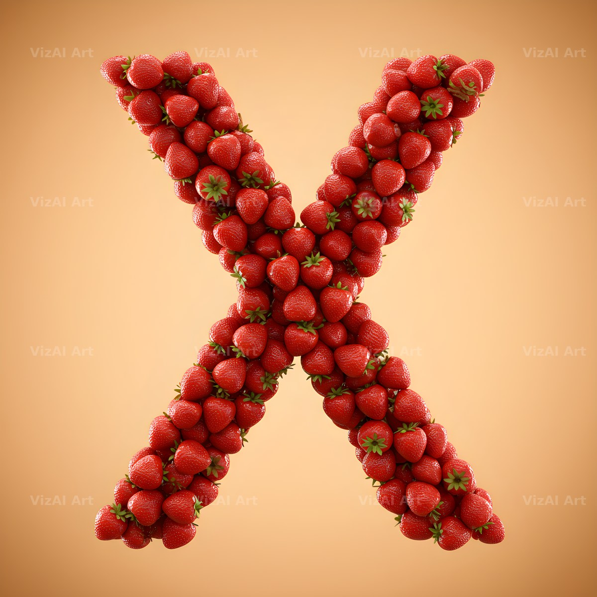 Strawberry Berry Heap alphabet letter X