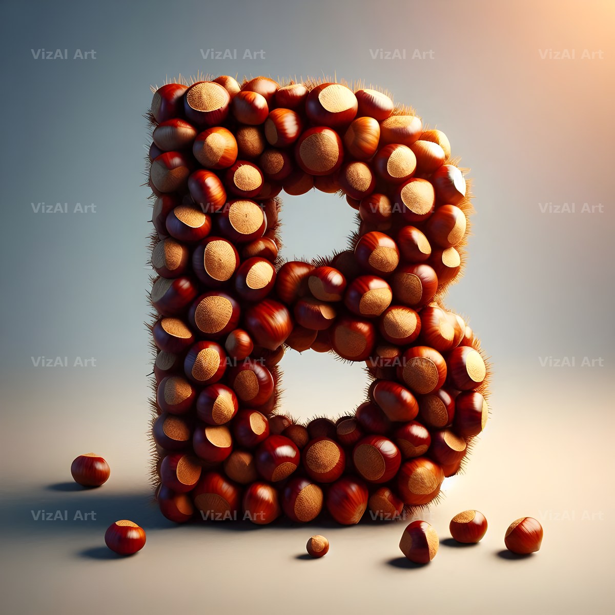 Chestnut Roast Warmth alphabet letter B