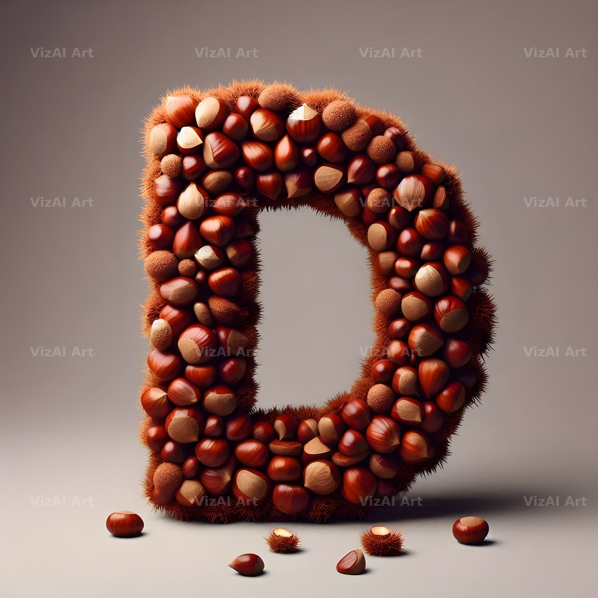 Chestnut Roast Warmth alphabet letter D
