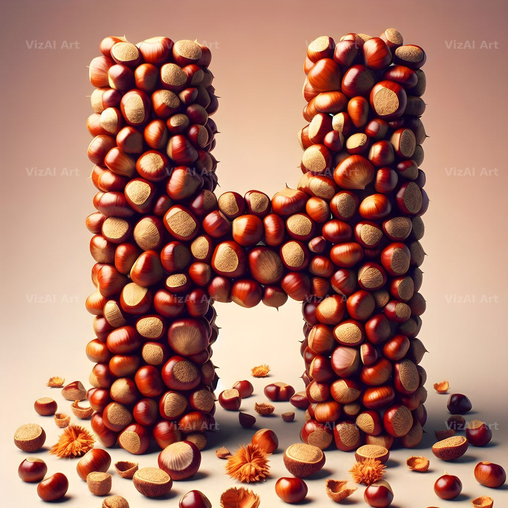 Chestnut Roast Warmth alphabet letter H