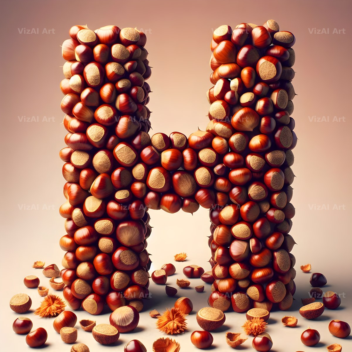 Chestnut Roast Warmth alphabet letter H