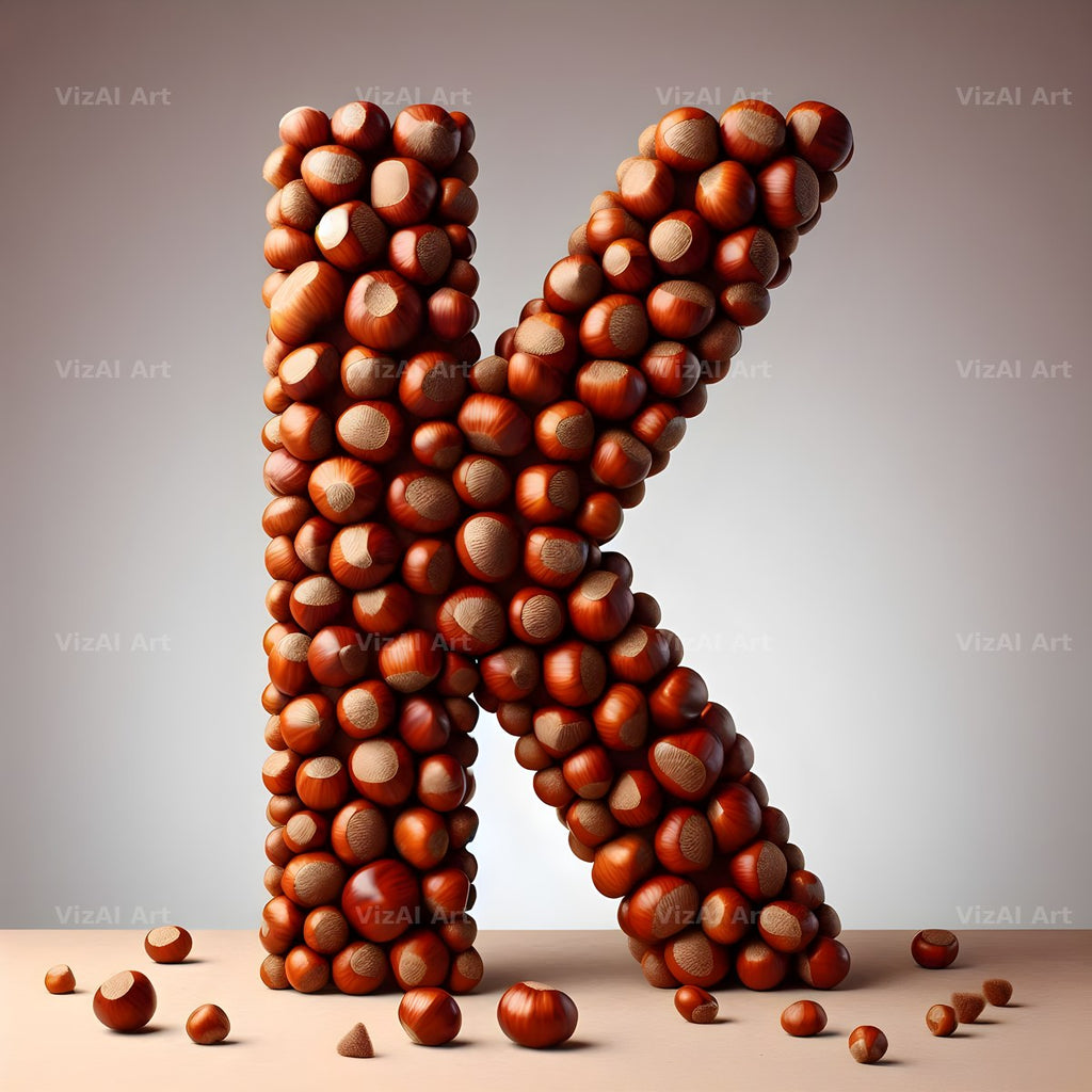 Chestnut Roast Warmth alphabet letter K