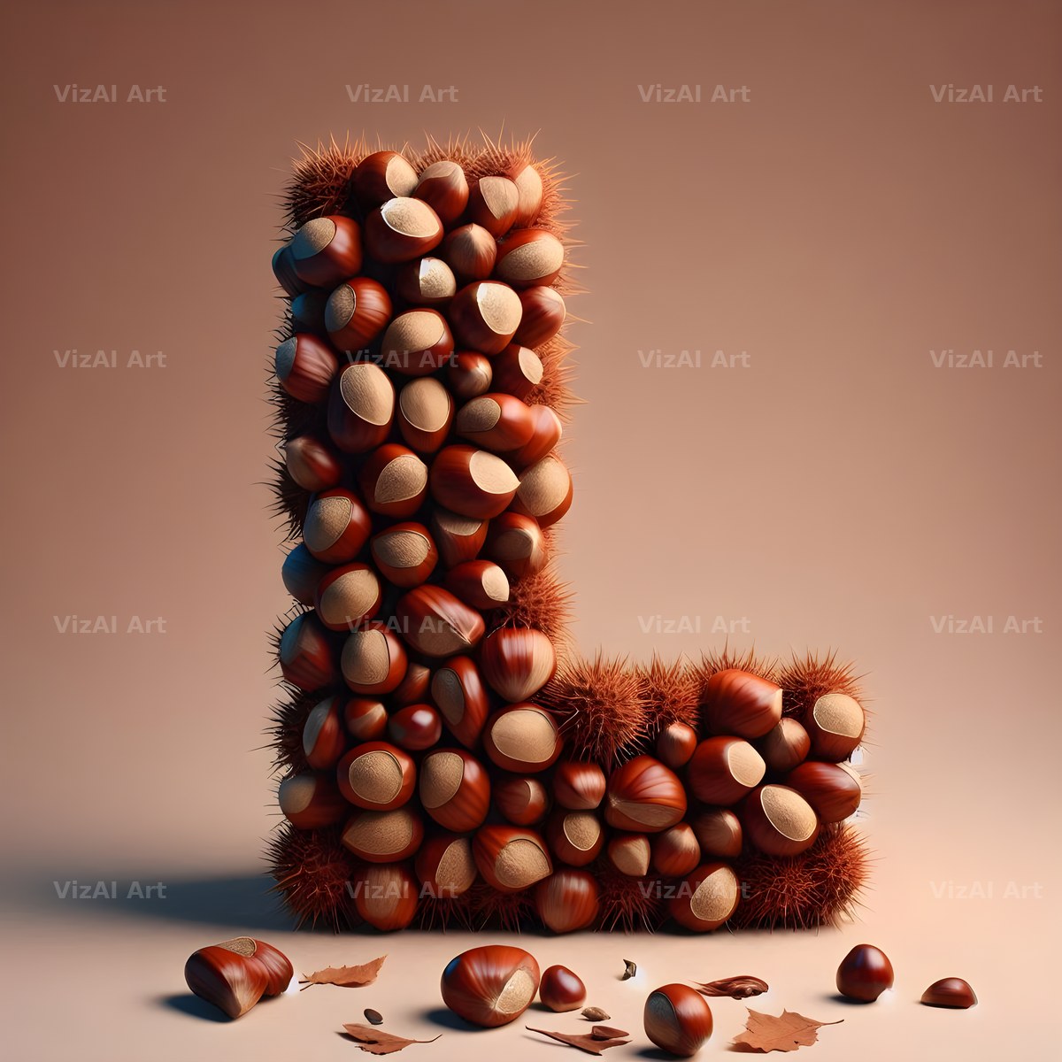 Chestnut Roast Warmth alphabet letter L