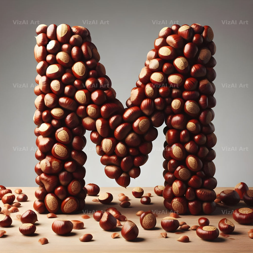 Chestnut Roast Warmth alphabet letter M