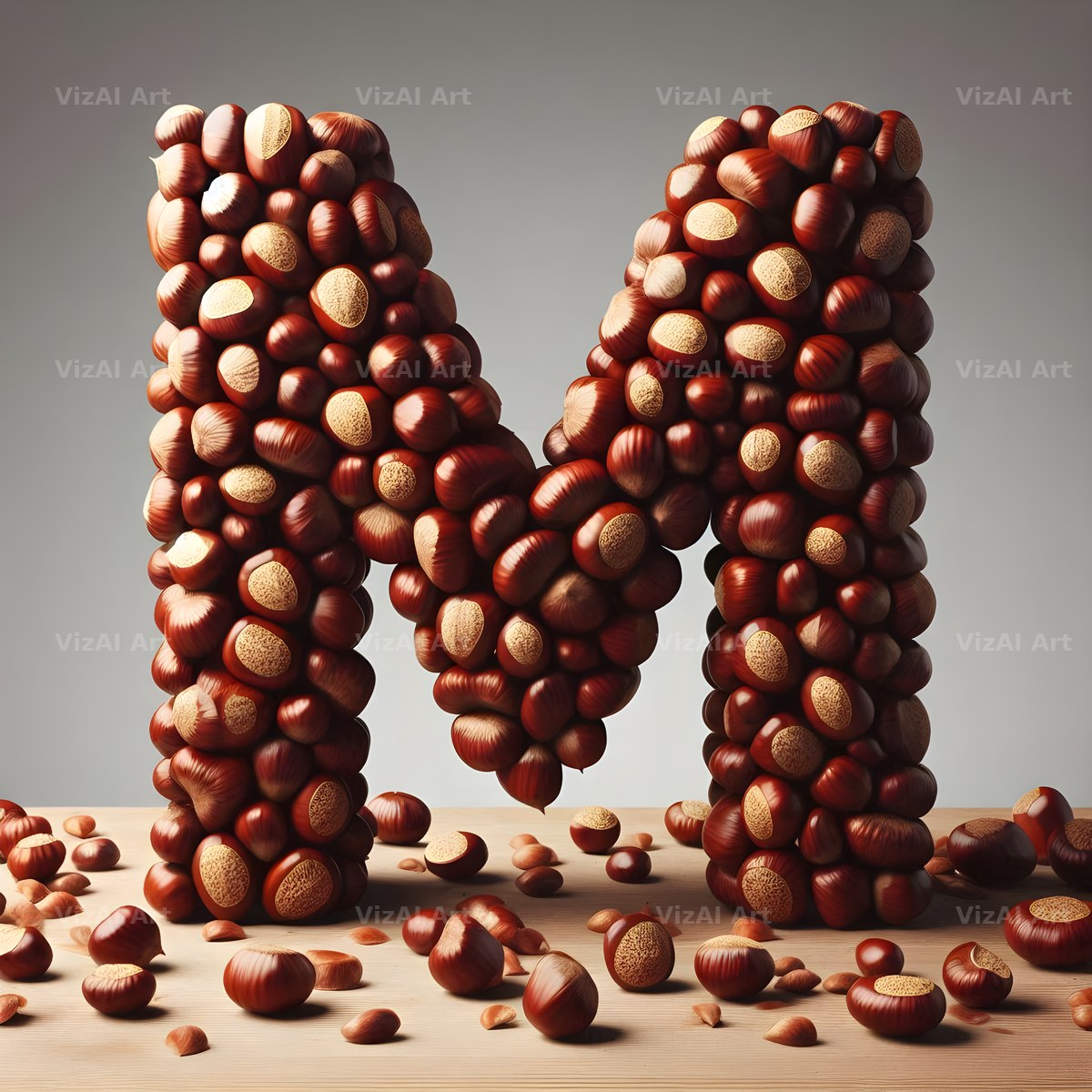 Chestnut Roast Warmth alphabet letter M