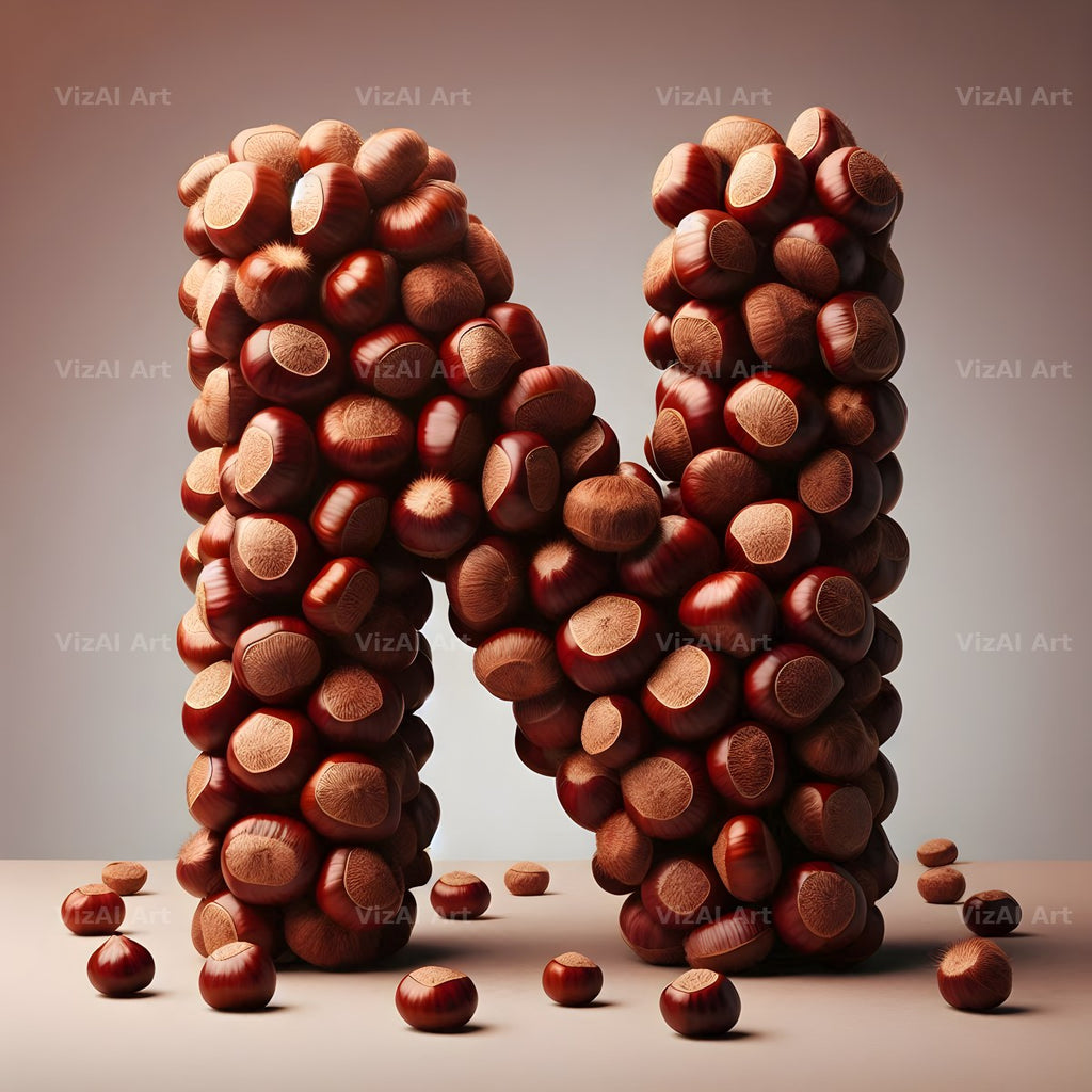 Chestnut Roast Warmth alphabet letter N