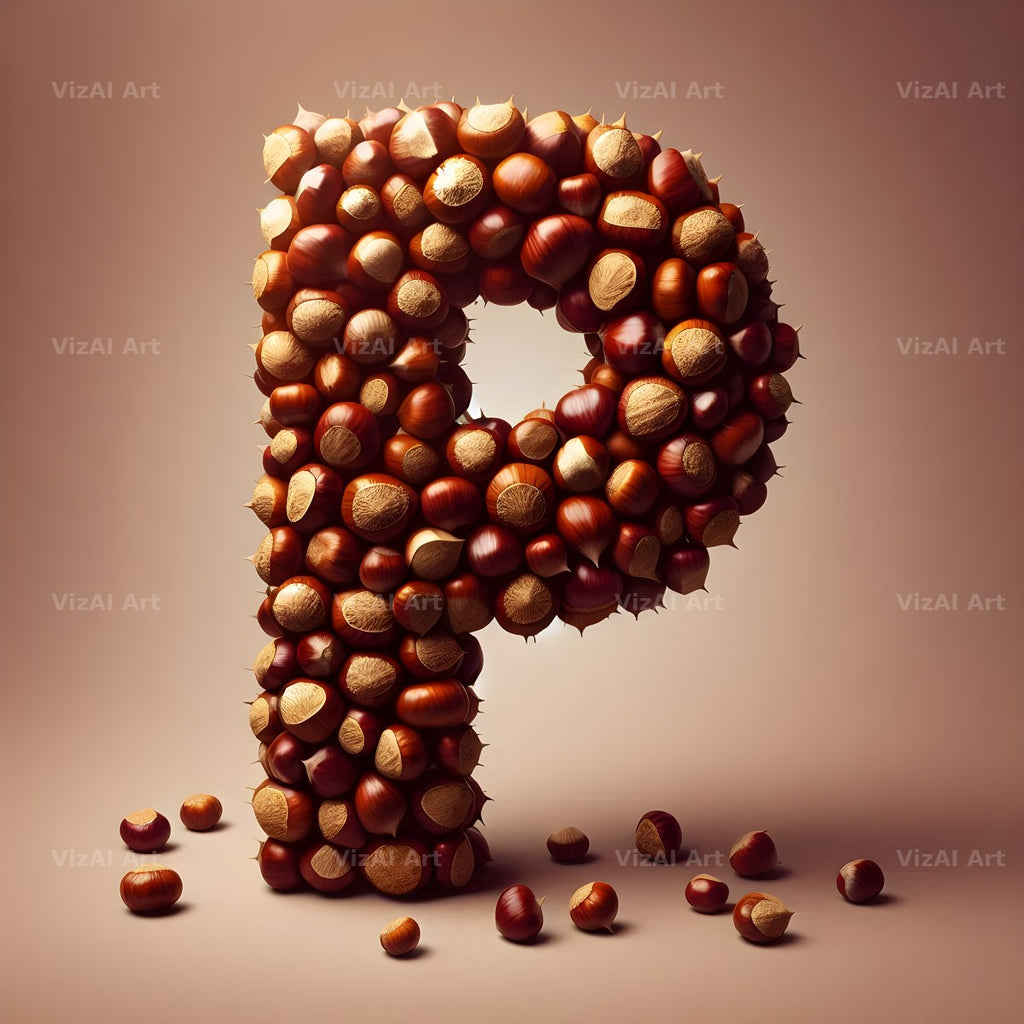 Chestnut Roast Warmth alphabet letter P