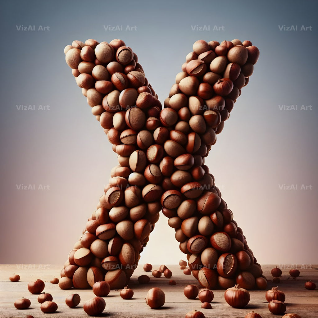 Chestnut Roast Warmth alphabet letter X