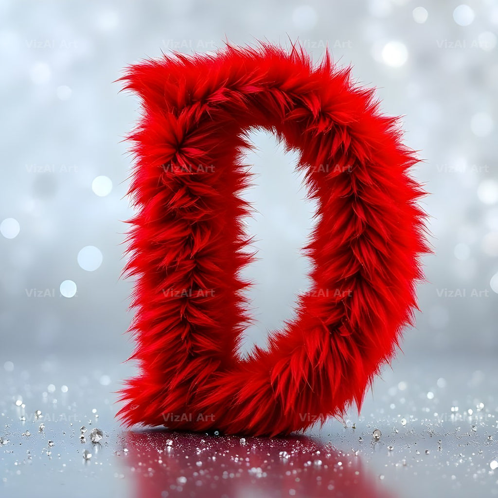 Scarlet Star Fur alphabet letter D