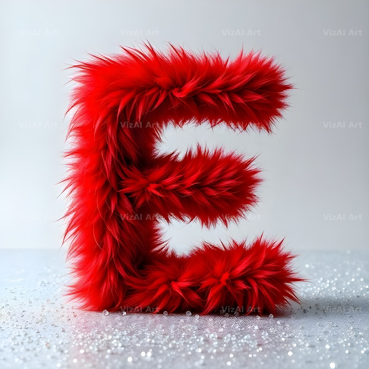 Scarlet Star Fur alphabet letter E