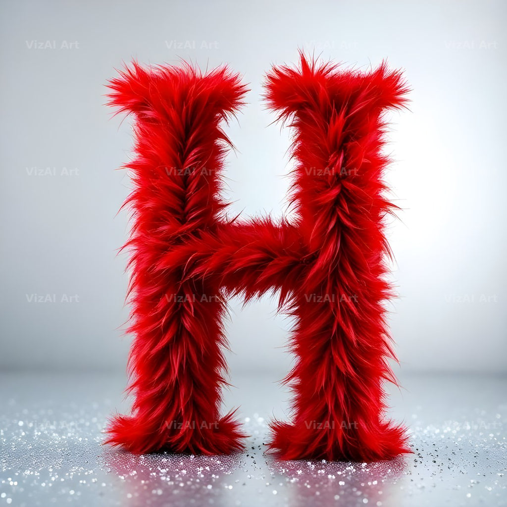 Scarlet Star Fur alphabet letter H