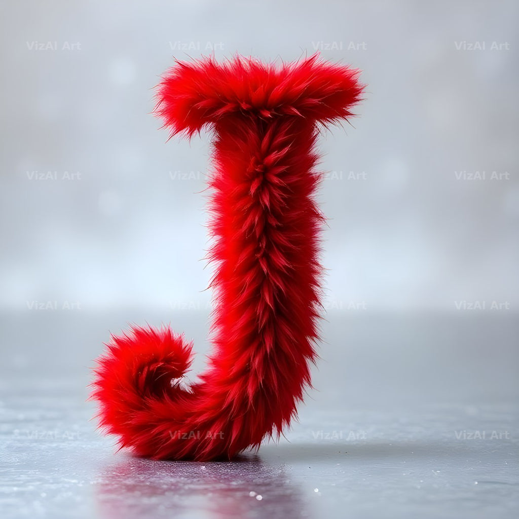 Scarlet Star Fur alphabet letter J