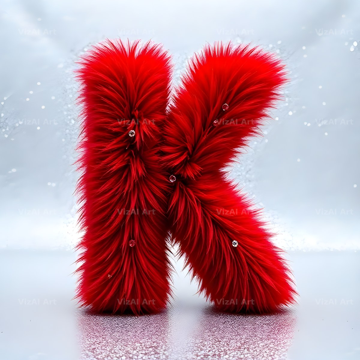 Scarlet Star Fur alphabet letter K